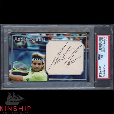 Andre Agassi signed Cut 3x5 Custom Card PSA DNA Slab Rare Tennis Auto C3018 - Image 1 of 2