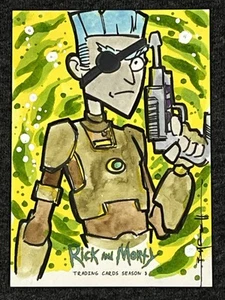 Rick & Morty Cryptozoic Season 3 Sketch Card Barush Merling 1/1 SEAL Team Ricks - Picture 1 of 3