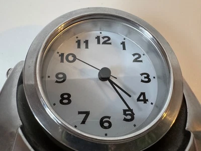 Pottery Barn Chrome Table Clock Tested, Works Great - Image 1 of 4