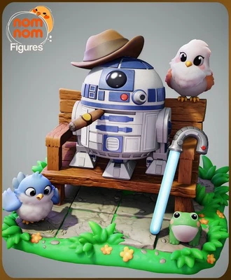 Chibi R2-D2 Parody | 1/12 Scale Resin Garage Kit | Unpainted Droid Display Model - Image 1 of 2