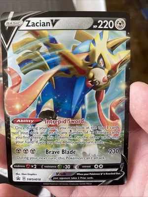 Zacian V - SWSH018 - Pokemon Sword & Shield Promo Ultra Rare Holo Card NM - Image 1 of 2