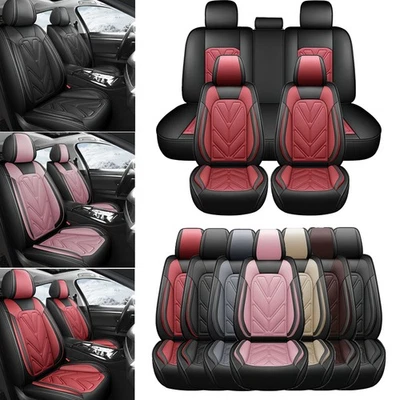 For Honda Car Seat Covers luxury Leather Front Rear Protectors Cushion 5 seats Foto 1 de 4
