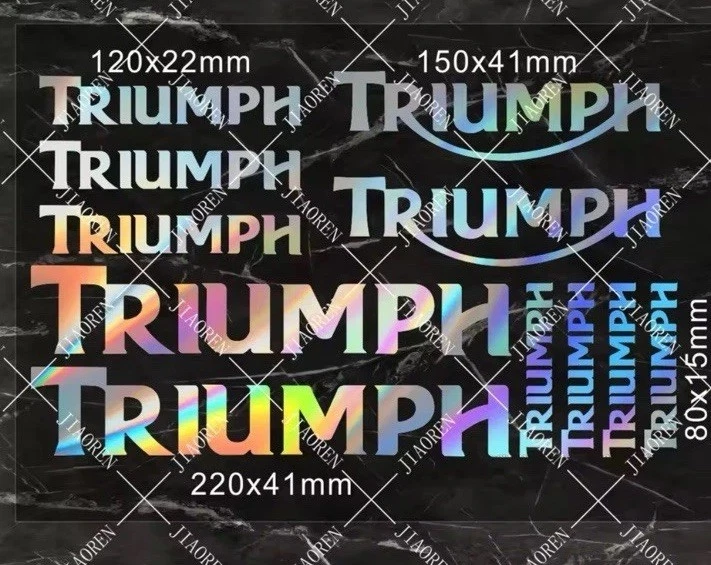 TRIUMPH FUEL TANK FAIRING BODY BADGE EMBLEM DECALS STICKER large - Image 1 of 1