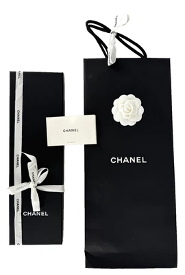 Chanel Nueva Auténtica Bolsa de Regalo Caja 2 Cintas Camelia Foto 1 de 4