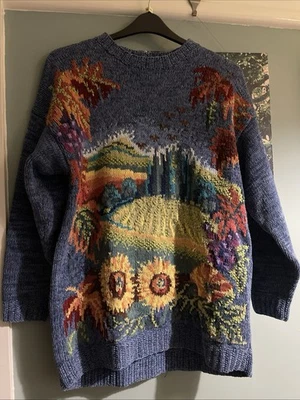 Vintage Tulchan Jumpers Scenic Jumper Cottage Sunflower Pachamama - Image 1 of 4