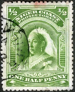 Niger Coast Protectorate 1894 Queen Victoria gebraucht (SC# 43) - Bild 1 von 1