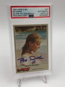 BO DEREK AUTO Trading Card 1981 HERE'S BO Signed on Card Graded PSA AUTO 10 - Picture 1 of 14