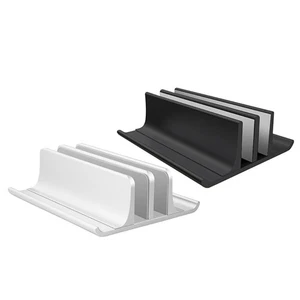 Dual Slot Aluminum Vertical Laptop Stand Space Saving Laptop Holder for Notebook - Afbeelding 1 van 9