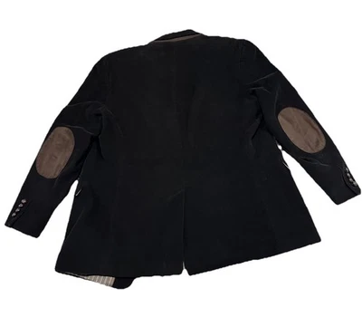 Blazer Abrigo Deportivo De Colección 44R Chaps Ralph Lauren Negro Algodón Pesado Pana Y2K Foto 1 de 4