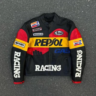 Jaqueta de couro Honda Racing nova jaqueta de motociclista Honda Repsol - Imagem 1 de 3