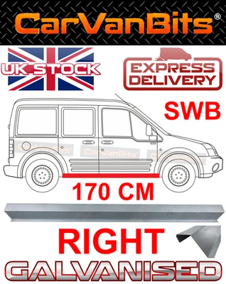 FOR FORD TRANSIT CONNECT 03-13 SILL REPAIR BODY RUST OUTER LOWER PANEL RIGHT - Image 1 of 4