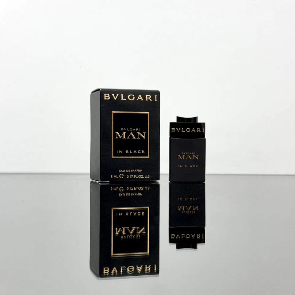 Bvlgari MAN IN BLACK Men PARFUM 5ml EDP Splash MINI Size DISCONTINUED (C88 - Image 1 of 1