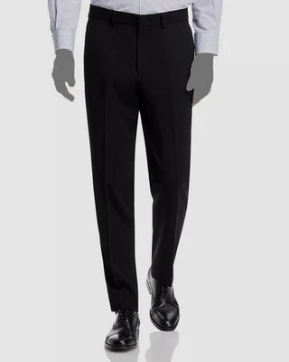 Calça masculina Vince preta de lã elástica slim fit tamanho 32R - Imagem 1 de 2