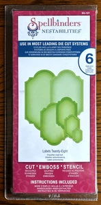 Spellbinders Nestabilities Labels Twenty-Eight S5-127 Set of 6 Dies. - Picture 1 of 2