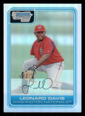 2006 Bowman Chrome Prospects Refractors #BC109 Leonard Davis /500 - Image 1 of 2