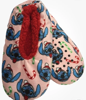 Calcetines Zapatilla Lilo And Stitch Disney Fuzzy Babba 7-9.5 Navidad Antideslizantes Nuevos Foto 1 de 4