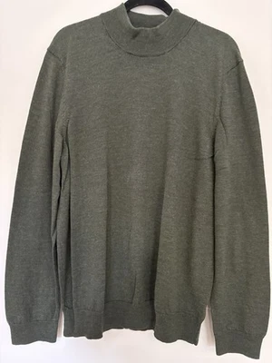 Jos.A.Bank 100% Merino wool crew neck grren long sleeve sweater men's 2XLT - Image 1 of 4