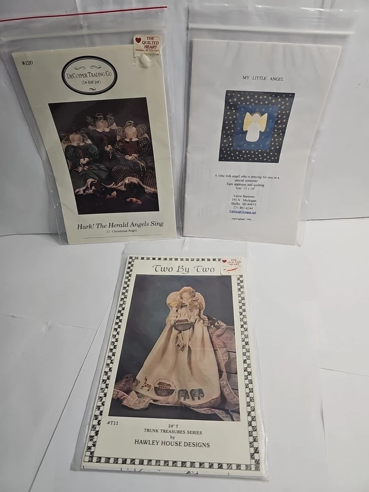 Angel Angels 3 SEWING PATTERNS ONLY For Fabric Material Primitive Country Styles - Image 1 of 4