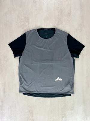 Nike Mens Tshirt Sz XL Grey Black Trail Running Lightweight Breathable - Image 1 of 4