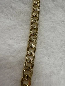 New Gold Plated 7mm 24” Flat Cuban Chain 50 Grams - Picture 1 of 4