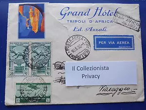 8031) Grand Hotel Tripoli D' Africa - Posta aerea - Rara affrancatura - Foto 1 di 2