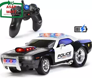 Rechargeable Police Car Remote Control Toy for Kids, Hobby Rc Cars Toys with Lig - Picture 1 of 12