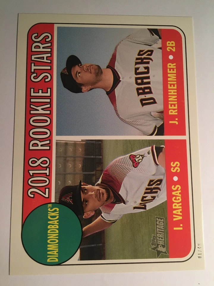 2018 Topps Heritage 5x7 Jumbo Jack Reinheimer Vargas DBacks RC 323 01/49 - Image 1 of 1
