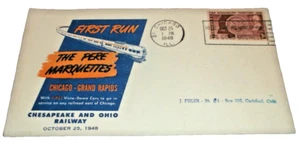 OCTOBER 1948 CHESAPEAKE & OHIO FIRST RUN THE PERE MARQUETTES SOUVENIR ENVELOPE E - Picture 1 of 1