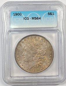 1900 Morgan Silver Dollar $1 ICG MS64 Toned