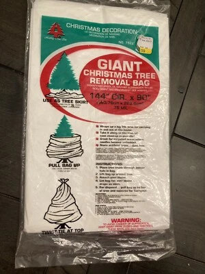 NEW Holiday Trims Giant Christmas Tree Skirt Removal Bag 144" Cir x 90" Tall - Image 1 of 2