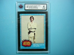 1977 O-PEE-CHEE STAR WARS CARD #57 LUKE SKYWALKER ROOKIE KSA 4 VG/EX OPC ZP
