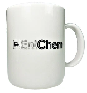 EniChem Stoneware Cup Mug Milan Italy Dow Chemical Height: 4” - Picture 1 of 4
