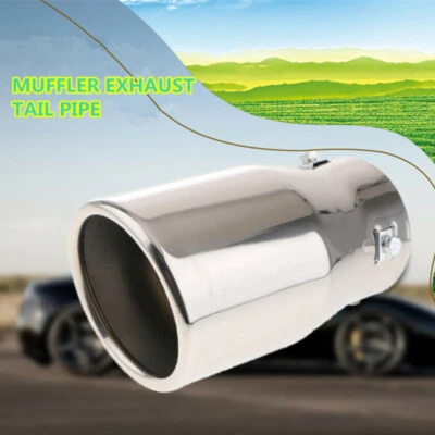Car Modified Stainless Steel 76mm Exhaust Muffle Silencer Tail Pipe Tip Throat - Image 1 of 4