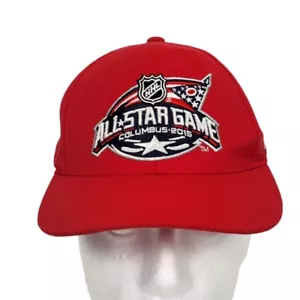 Cappello Berretto Reebok NHL Blu Giacche Columbus All Star Game 2015 Regolabile Rosso - Foto 1 di 11