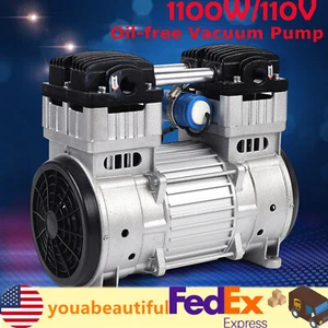 Bomba de vacío sin aceite 7CFM compresor de aire industrial bomba de pistón sin aceite 1100 W EE. UU. - Imagen 1 de 8