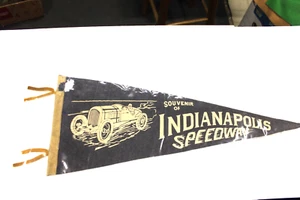 Vintage 1930's INDIANAPOLIS SPEEDWAY Full Size Felt Pennant - RARE - Picture 1 of 5