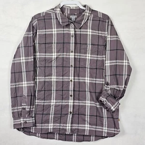 Carhartt Shirt Boys Kids XL 16/18 Red Mauve Plaid Button Up Long Sleeve - Picture 1 of 10