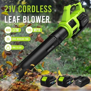 21V Cordless Leaf Blower Lightweight with 2 X 4.0Ah Battery Packs and Charger - Picture 1 of 12
