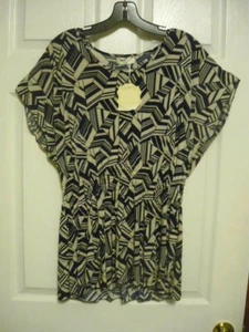 Women's 2 X Blouse Top Tunic, Cap Sleeve Lt. ElasticEmpire Waist,ACE Fashion NWT - Picture 1 of 5