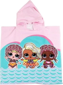 LOL L.O.L. Surprise Kids Girls Character Bath Beach Swimming Hooded Poncho Towel - Picture 1 of 2
