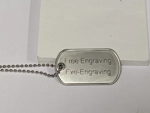 Personalised-Metal-Army-Dog-Tags-ID-Tag-Necklace-Engraved-Free-Wedding-Gift - Picture 1 of 2