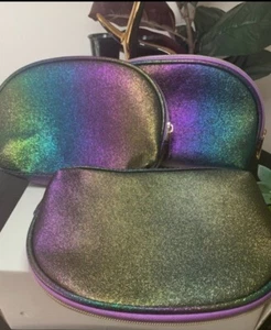 Lot of 3 glitter cosmetic bags - Picture 1 of 4