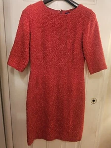 Winser London tweed dress Wool Blend Red Size 12 N7 - Picture 1 of 12