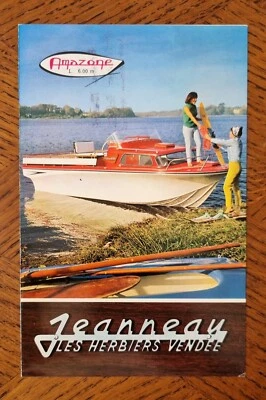 Tolles Vintage Boot Prospekt - Jeanneau Amazone - France um 1965 - Bild 1 von 2