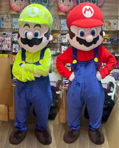(Includes both characters) Mascot Luigi and Mario mascotte costume cosplay - Picture 1 of 3