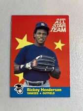 1986 Fleer All Star Team Rickey Henderson #7 of 12