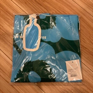 Marimekko × Blue Bottle Coffee Unikko Tote Bag Blue Cotton 2025 New - Picture 1 of 5