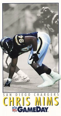 1992 GameDay #133 Chris Mims San Diego Chargers - Image 1 of 2