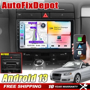 For 2000-2009 Audi A4 Stereo Radio w/ AHD MIC 9" Android 13 Head Unit Player 32G - Picture 1 of 17