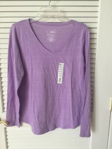 NWT Croft & Barrow V- Neck Long Sleeve Striped Knit Shirt, Size Small - Picture 1 of 3